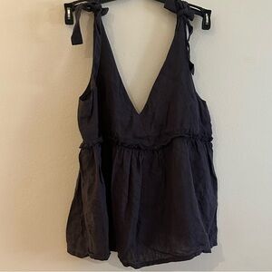 Tribe Alive Deep Blue V-Neck Blouse - Preloved